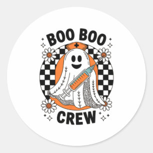 Adesivo Redondo Enfermeira Spooky Halloween Cute Lace Ghost Boo Cr