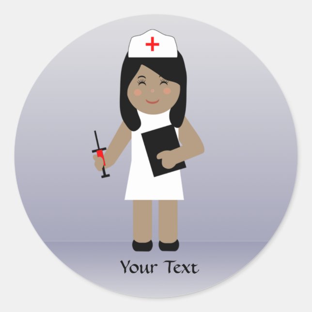 Adesivo Redondo Enfermeiro 1 Personalizado Vinheta (Frente)