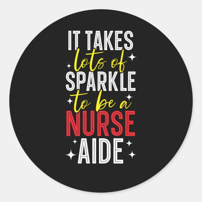 Adesivo Redondo Enfermeiro Aide Enfermeiro Aide Profissão Médica M (Frente)