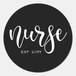 Adesivo Redondo Enfermeiro Ano Personalizado Enfermeiro Enfermeiro