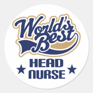 Adesivo Redondo Enfermeiro Chefe Presente