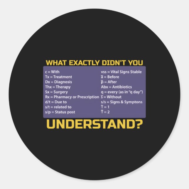 Adesivo Redondo Enfermeiro Curto Ou Enfermeiro (Frente)