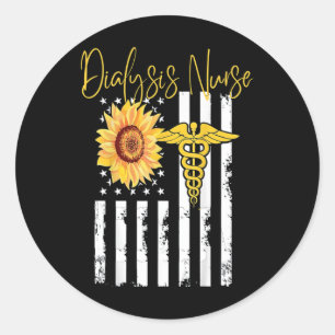 Adesivo Redondo Enfermeiro de diálise Nefrologia Doença Renal Enfe