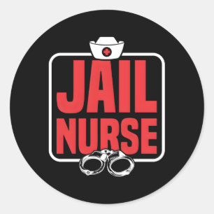 Adesivo Redondo Enfermeiro De Prisão Para Enfermeiro De Correção