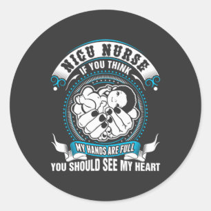 Adesivo Redondo Enfermeiro  Enfermeira De Nicu Cheio