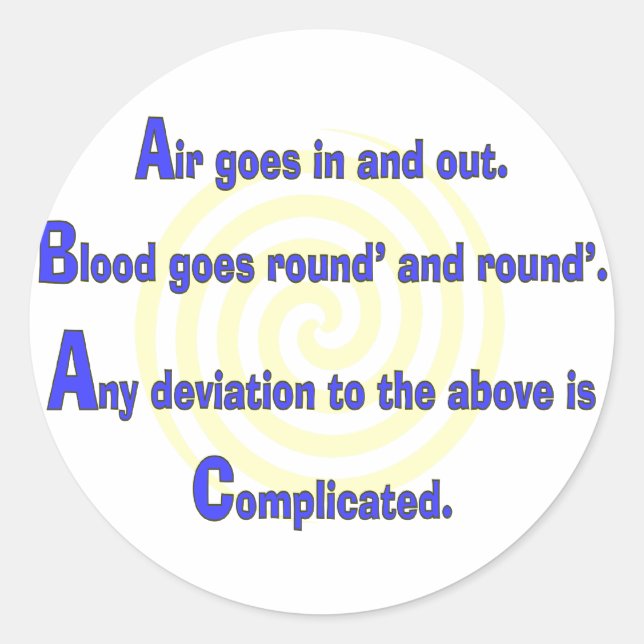 Adesivo Redondo Enfermeiro Enfermeiro Engraçado ou Presentes de Te (Frente)