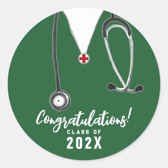 Adesivo Redondo Enfermeiro Enfermeiro Graduação Escolar (Frente)