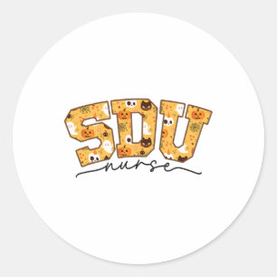 Adesivo Redondo Enfermeiro Halloween Sdu Rn Cai Zangada