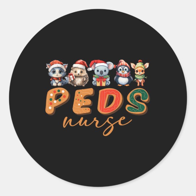 Adesivo Redondo Enfermeiro Pediátrico Enfermeiro Enfermeiro Enferm (Frente)