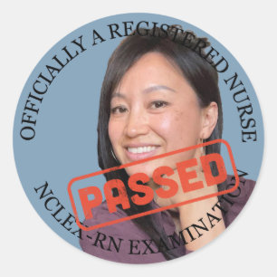 Adesivo Redondo enfermeiro personalizado com 3 polegadas passado n