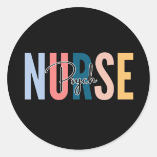 Adesivo Redondo Enfermeiro Psych