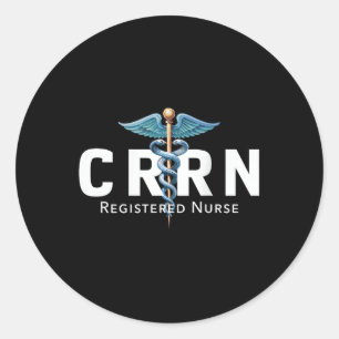 Adesivo Redondo Enfermeiro Registrado De Reabilitação Do Crrn Cert