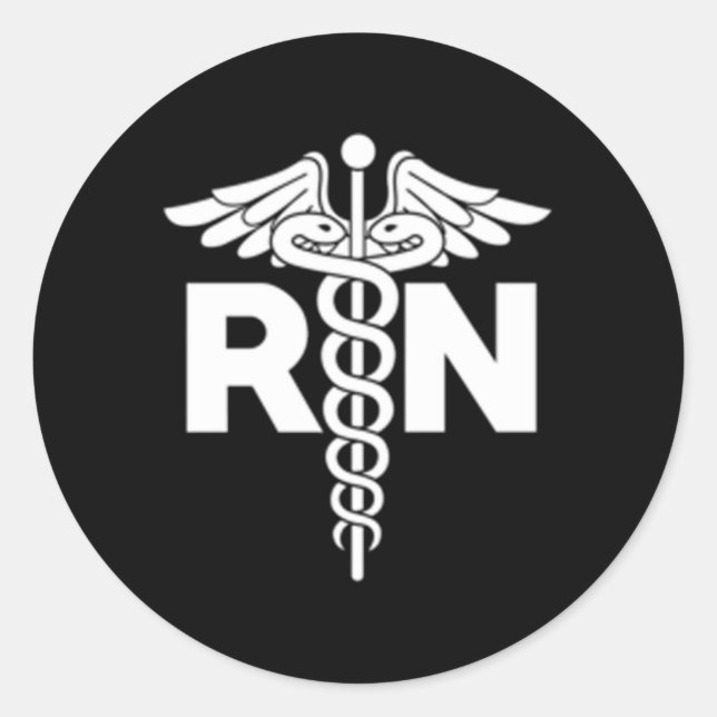 Adesivo Redondo Enfermeiro Registrado Rn Hospital Funcionarios Par (Frente)