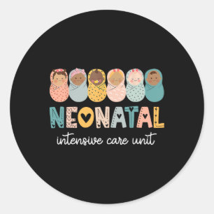 Adesivo Redondo Enfermeiro Retro Nicu Camisa Neonatal Tratamento I