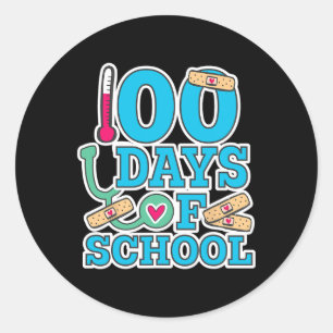 Adesivo Redondo Enfermeiros 100 Dias De Escola