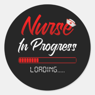Adesivo Redondo Enfermeiros Em Andamento Enfermando Estudantes Esc