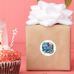 Adesivo Redondo Enfermeiros: O Coração da Assistência Médica