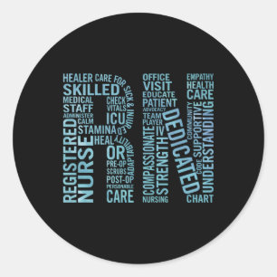 Adesivo Redondo Enfermeiros Registrados Paint Rn