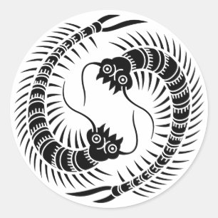 Adesivo Redondo Enfrentando o círculo dos centípedes