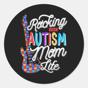 Adesivo Redondo Enganando O Autismo Mãe A Consciência Do Autismo