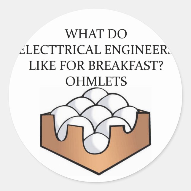 Adesivo Redondo Engenharia ELÉTRICA (Frente)