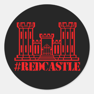 Adesivo Redondo engenheiro de Combate #Redcastle (Castelo Grande)
