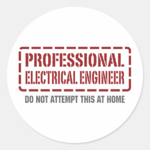 Adesivo Redondo Engenheiro electrotécnico profissional