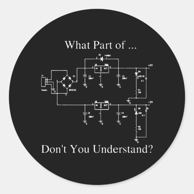 Adesivo Redondo Engenheiro elétrico (Frente)