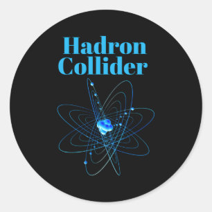 Adesivo Redondo Engenheiros de Cientista do Colisor de Hádron Deus