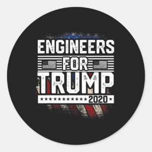 Adesivo Redondo Engenheiros para Trump Reeleger Trump