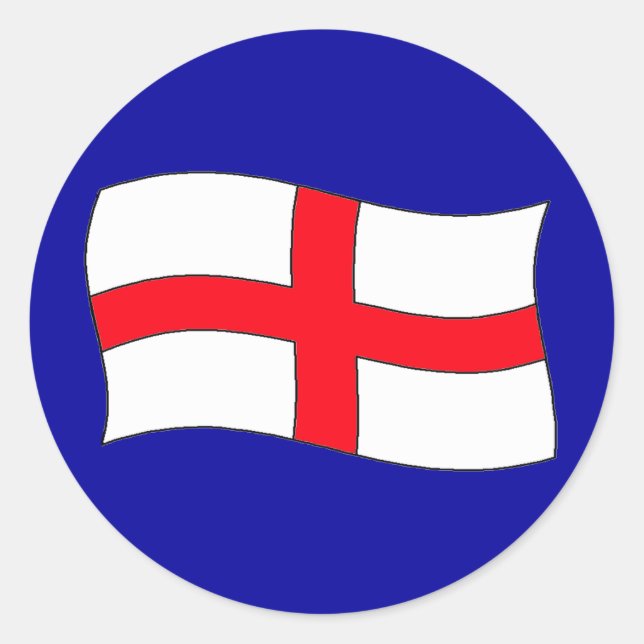 Adesivo Redondo England Flag (Frente)