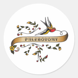 Adesivo Redondo Engolir e rolar com flebotomia