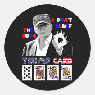 Adesivo Redondo Engraçada Camisa De Poker Eu Não Derramei Os Louco