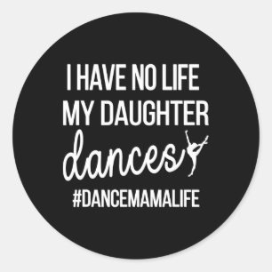 Adesivo Redondo Engraçada Dança Mamãe Dança Mãe Dançando Mãe