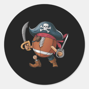 Adesivo Redondo Engraçada Pegbyll Pirata Halloween Mulheres Crianç
