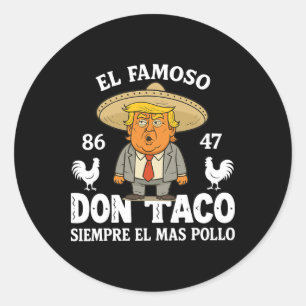 Adesivo Redondo Engraçada Trump Sempre Chica Vamos De Memória Ir T