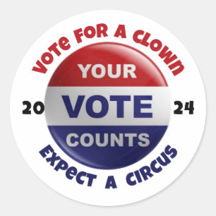 Adesivo Redondo Engraçado 2024 Sticker Político