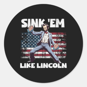 Adesivo Redondo Engraçado 4 De Julho De Cornhole Ckyard Games Chur