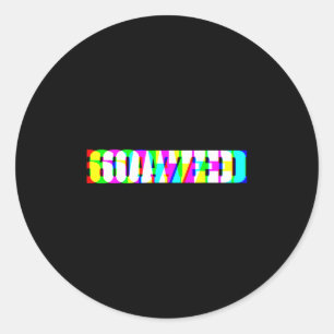 Adesivo Redondo Engraçado 67 Meme 6oa7ed Arte Glitch Gíria Retro G