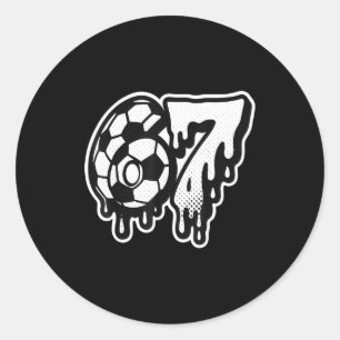 Adesivo Redondo Engraçado 67 Meme Gíria Futebol Sorvete Gotejament