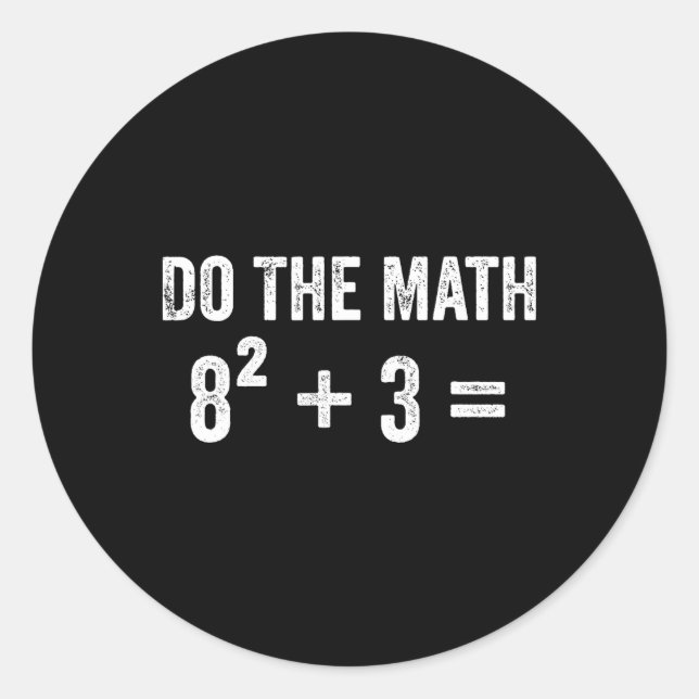 Adesivo Redondo Engraçado 67 Meme Matemática Seis Sete Professor B (Frente)