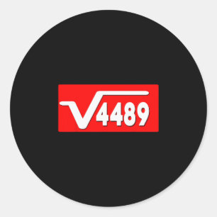 Adesivo Redondo Engraçado 67 Meme Raiz Quadrada 4489 Gíria Profess
