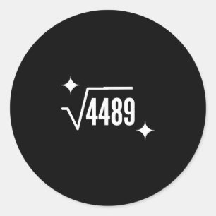Adesivo Redondo Engraçado 67 Meme Raiz Quadrada 4489 Gíria Profess