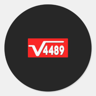 Adesivo Redondo Engraçado 67 Meme Raiz Quadrada 4489 Gíria Profess