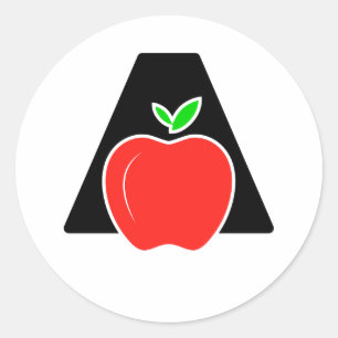 Adesivo Redondo Engraçado A Para A Apple