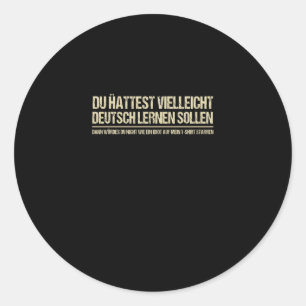 Adesivo Redondo engraçado alemão dizendo