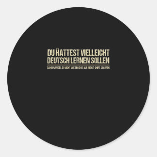 Adesivo Redondo engraçado alemão dizendo