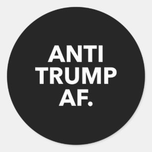 Adesivo Redondo Engraçado Anti Trump Af Camiseta - Uni Adultos Ant