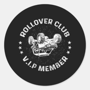 Adesivo Redondo Engraçado Av Utv Rider Rollover Club Vip