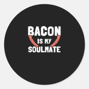 Adesivo Redondo Engraçado Bacon Amante Engraçado Bacon Lover